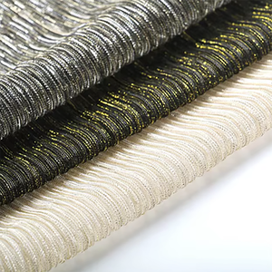 Tissu en maille métallique extensible tricoté effet clair de lune avec fonction mémoire, composition polyester et métal pour vêtements - Product Image 4