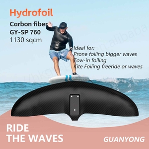 Venta caliente 760 Hydrofoil Ultraligero Aluminio Carbono con hoja pequeña Deportes acuáticos Tabla de surf Hydrofoil - Product Image 4