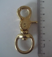 Mousqueton à gâchette pivotante en laiton massif de haute qualité pour chien à fermoir à boucle pour animaux de compagnie