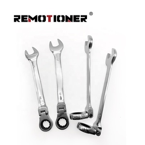 12PCS可動ヘッドコンビネーションレンチセット8-19mmオープンエンドラチェットスパナ車修理ツール - Product Image 3