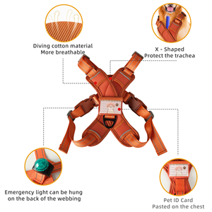 <span class=keywords><strong>Harness</strong></span> Anjing Model Baru 2025, Empuk dan Personal, Bentuk X, dengan Label Nama, Dapat Dipasang dengan Perekat Hook and Loop - Product Image 2