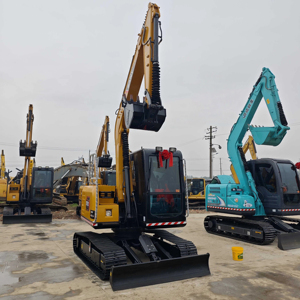 Excavadora de cadenas de alta eficiencia de 7.5 toneladas SY75C, miniexcavadora confiable para carreteras y construcción - Product Image 2