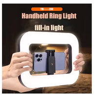 Lampe LED portable rechargeable à luminosité réglable pour selfies et photographie en direct