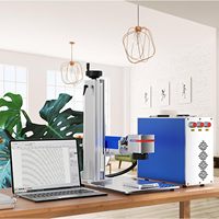Machine de marquage laser à fibre 20W 30W 50W pour gravure sur métal, compatible LightBurn, avec pointeur rouge, pour contreplaqué, MDF, cuir - Nouveau