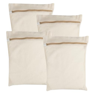Sacs à linge en coton biologique personnalisés, grands et durables, avec fermetures éclair robustes et maille respirante, pour vêtements délicats - Product Image 1