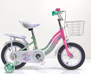 <span class=keywords><strong>Bicicleta</strong></span> Infantil de Una Velocidad con Marco de Acero de 12, 14 y 16 Pulgadas, con Ruedas de Entrenamiento, Regalo Ideal para Niñas de 3 a 9 <span class=keywords><strong>Años</strong></span> - Product Image 1