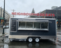 Remorque de cuisine mobile commerciale pour hot-dogs et frites, entièrement équipée et personnalisable