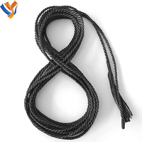 Corde en fibre de carbone 2mm 3mm 5mm électrode d'ion négatif résistant au feu isolation thermique haute température corde en fibre de carbone Graphite