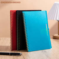Cuaderno Borrable Impermeable de PP al por Mayor, Diario Reutilizable con Espiral Dorada, Bloc de Notas Inteligente para Oficina y Escuela