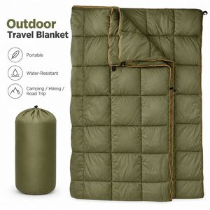 Couverture de camping matelassée multifonctionnelle, tapis de pique-nique imperméable, couverture de voyage, sac de rangement Ripstop - Product Image 1
