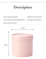 Boîte de papier coloré cylindrique ronde à la mode de 12*12cm pour les fleurs pour afficher et stocker vos fleurs