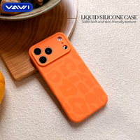 VAWI S089 – Coque de téléphone en silicone liquide à imprimé léopard, design exclusif, pour iPhone 16 17 Pro Max, antichoc et magnétique