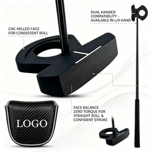Putter de golf OEM personnalisé avec logo, à face de mallet sans couple, équilibré, avec face usinée CNC, portable, pour droitiers et gauchers - Product Image 2