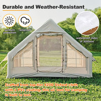Grande tente familiale extérieure pour le camping Toile Oxford imperméable avec fonction gonflable Air Cotton Glamping