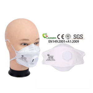 Respirant et respectueux de la peau CE <span class=keywords><strong>EN</strong></span> <span class=keywords><strong>149</strong></span> <span class=keywords><strong>FFP2</strong></span> <span class=keywords><strong>Masque</strong></span> respiratoire anti-poussière écologique jetable avec tissu non tissé à 4 plis - Product Image 1