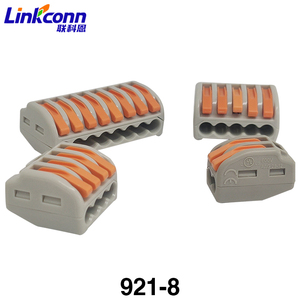 8-Pin Quick Connect <b>Terminal</b> Block 450V 32A 921-8 Wire Connector 8-Pole Grey Transparent Lever Type For Wire Connections - Product Image 2