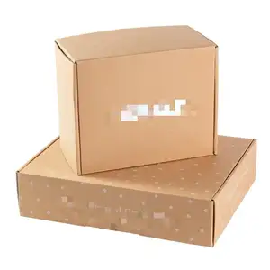 Kotak kemasan kue cajas de karton corrupado Set dengan tutup makan siang sekali pakai untuk bisnis kecil roti bulat karton limbah