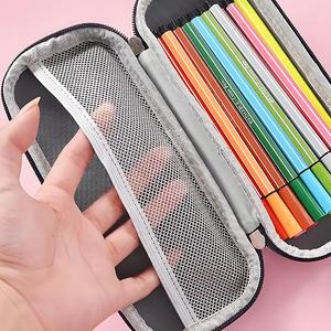 Customized Black Rectangular Zipper Travel <b>Case</b> Brand EVA Earphone Cable Storage Organizer - Product Image 4