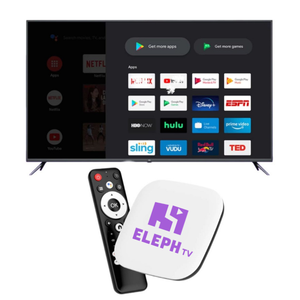 Eleph <span class=keywords><strong>TV</strong></span> Châu Phi Android box một năm IPTV Live OTT <span class=keywords><strong>Streaming</strong></span> thông minh hơn sutafrica gahna Tiếng Anh Bồ Đào nha hiển thị bảng điều khiển trong kho - Product Image 1