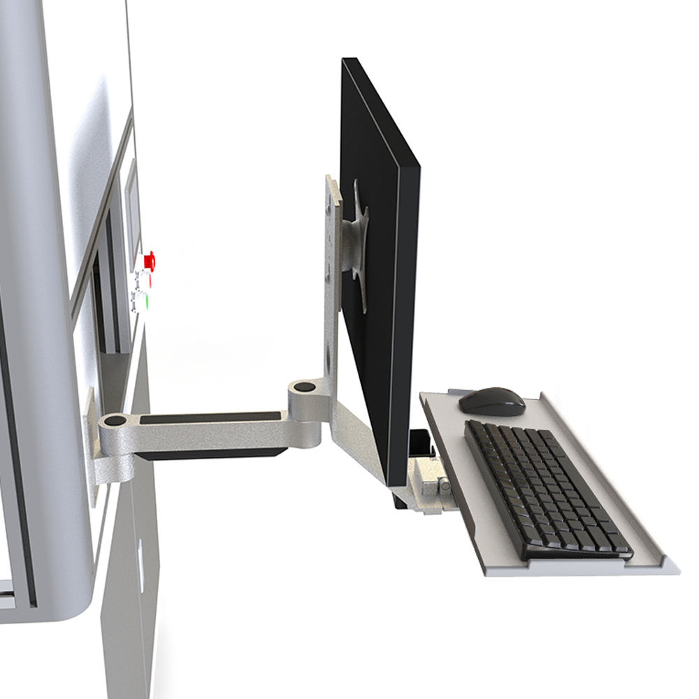 ORANGLES T2-W1-Silver Wall-Mounted Monitor Arm | One-Step Rotatable Display Stand for Control Consoles | VESA 100x100, 8Kg Capacity – orangles Kuwait - detailed closeup view - illustrating benefits - Image 3 of 6 | created for all | Shop T2-W1-Silver Wall-Mounted Monitor Arm | One-Step Rotatable Display Stand for Control Consoles | VESA 100x100, 8Kg Capacity – orangles Kuwait North Carolina | Free Shipping ORANGLES