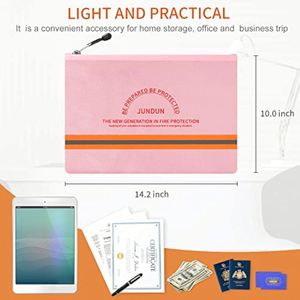 CUSTOM Fireproof Security Storage Bag Envelope Zipper Closure for Cash and Passport Filing Product - Product Image 2