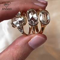 JINSEO Diamant de laboratoire minimaliste, certifié IGI, couleur VVS D-F, grand carat, taille brillant, pierre libre pour la vente en vitrine de bijoux