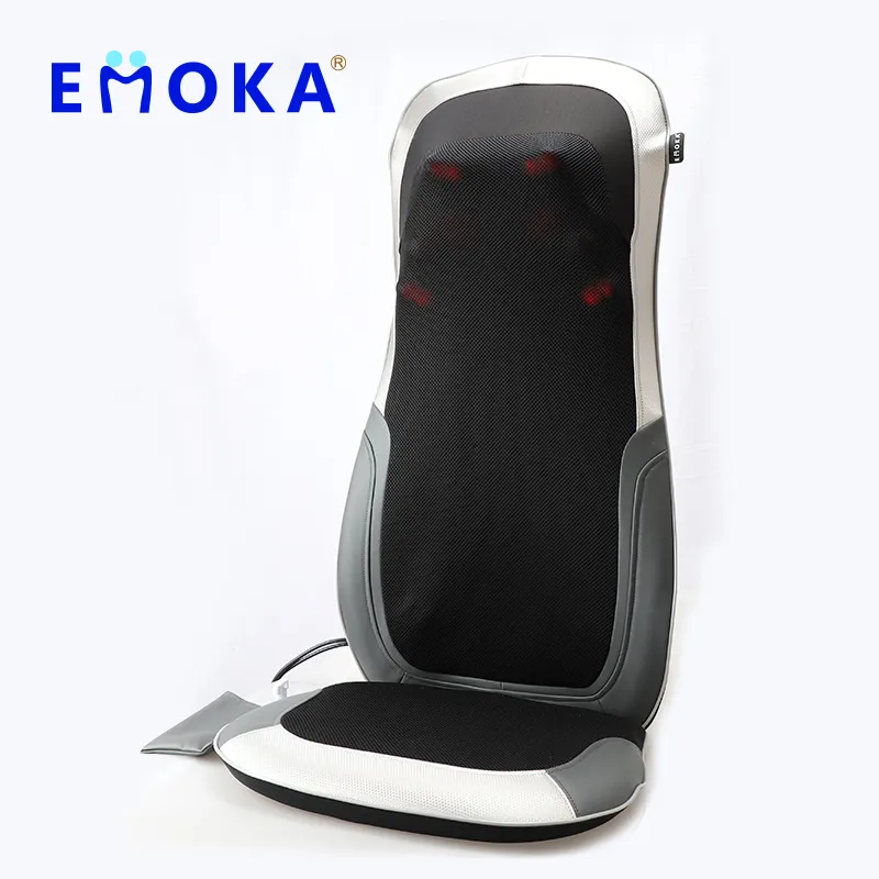 Cojín de asiento de masaje shiatsu para coche, Silla giratoria con calefacción vibratoria, venta al por mayor