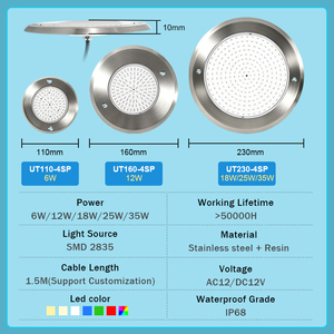 <span class=keywords><strong>Lampe</strong></span> de <span class=keywords><strong>piscine</strong></span> subaquatique à changement de couleur RVB, étanche IP68, éclairage LED pour <span class=keywords><strong>piscine</strong></span> - Product Image 4