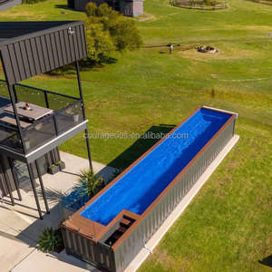 Piscina Prefabricada de Contenedor de 40 pies, Piscina Rectangular con Bomba de Calentamiento de Agua y Cubierta <span class=keywords><strong>para</strong></span> Piscina - Product Image 1