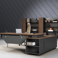 Scrivania Direzionale di Lusso a Forma di L, Arredamento per Ufficio Moderno, Tavolo per Manager e CEO
