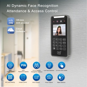 Système de contrôle d'accès biométrique par reconnaissance faciale IA avec API logicielle Cloud, SDK, lecteur de cartes RFID, machine de pointage horaire et connectivité Wi-Fi - Product Image 3