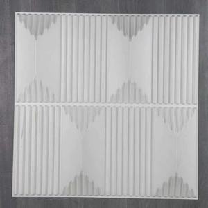 Paneles Decorativos de Pared Interiores Geométricos Modernos <span class=keywords><strong>en</strong></span> 3D de PVC Personalizados, Azulejos DIY de 19.7 x 19.7 Pulgadas para Sala de Estar, Vestíbulo, Dormitorio, Oficina, <span class=keywords><strong>TV</strong></span> - Product Image 4
