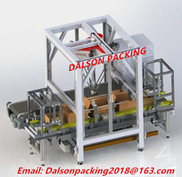 Système de palettisation industriel Delta Spider Robot pour l'emballage de cartons, avec robot de préhension et placement de cartons, et système de chargement par le haut