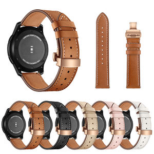 ShanHai 22mm 20mm banda para Samsung Galaxy reloj de 3 45mm de S3 Amazfit Bip <span class=keywords><strong>Huawei</strong></span> <span class=keywords><strong>Watch</strong></span> <span class=keywords><strong>GT</strong></span> <span class=keywords><strong>2</strong></span> Correa pulsera de cuero genuino cinturón de - Product Image 3