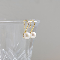 Boucles d'oreilles en argent Sterling 925 et plaqué or pour femmes, bijoux, perles d'eau douce, élégantes, nouvelle collection