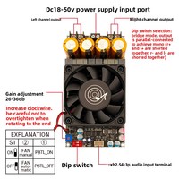 3002 Saf Post-Stage Dijital Amplifikatör Kartı Yüksek Güçlü TPA3255 Stereo 300W2 Köprü-Mono 600W