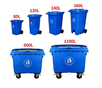 Poubelle rectangulaire vert de 120 L, de qualité commerciale, en plastique pour extérieur, Zhenghe AA0065, écologique pour les jardins et les parcs