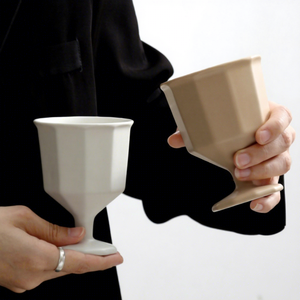 Japanese-style <b>Large</b> Capacity Porcelain <b>Mug</b> High Aesthetic Value No Handle Tall Dessert Cup Universal Men's Microwave Dishwasher - Product Image 4
