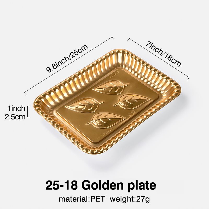 Assiette carrée Sz25-18 [or]50 pièces
