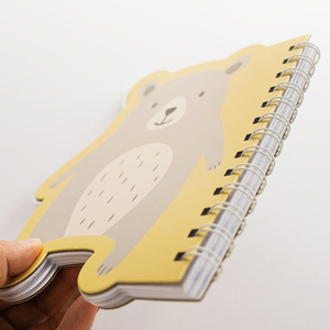 Cartone animato carino orso a tema rilegato a spirale diario <span class=keywords><strong>Notebook</strong></span> Mini formato Planner in bianco settimanale blocco note da viaggio per la scrittura - Product Image 2