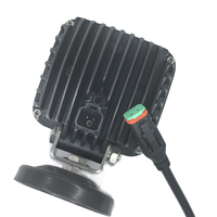 Lampe de travail pour tracteur E-Mark 25W 5 LED, montage carré, robuste, 12V 24V, avec connecteur Deutsch intégré