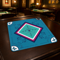 Ensemble de Mahjong Américain Automatique Moderne de Luxe avec Tuiles en Acrylique, Thème Hiver Après-Ski, Portable, Écologique, pour 4 Joueurs