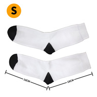 Vente chaude Personnalisé Uni Blanc Polyester Coton Sublimé Chaussette Vierge Chaussettes D'impression De Sublimation Personnalisées