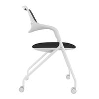 Chaise de bureau de direction avec accoudoirs et roulettes silencieuses, chaise de conférence pour immeuble de bureaux et usage scolaire