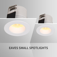 Mini Downlight Aluminium acier inoxydable fixe Deep anti-éblouissement Rond 1W IP65 Encastré LED Spot Light