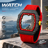 Boîtier en fibre de carbone Tpt, montre décontractée 6702, montre mécanique pour homme de luxe, miroir saphir ajouré, ultra-fine 7,8 mm