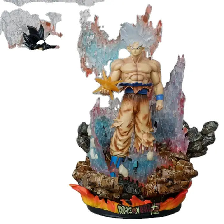 Botu Japón Anime Dragon Balls Z Goku personaje Modelo 3 cabeza reemplazable decoración colección juguete Anime figuras de acción Juguetes