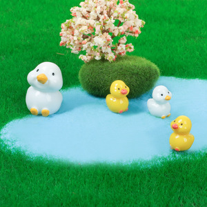 Cute Yellow Duck Mini Figurines Colorful Resin Animal Ornaments for Fairy Garden <b>Miniature</b> Landscape DIY Crafts and Gifts - Product Image 3