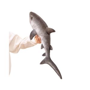 Peluche <span class=keywords><strong>de</strong></span> <span class=keywords><strong>requin</strong></span> d'animal marin <span class=keywords><strong>de</strong></span> simulation <span class=keywords><strong>de</strong></span> dessin animé avec rembourrage en coton PP, couleur grise, taille pour <span class=keywords><strong>les</strong></span> jeunes, 51 cm-99 cm - Product Image 1