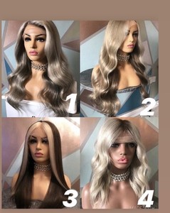 Tóc Giả Brazil Xuất Sắc Nhất Với Miếng Dán, Tóc Giả Esee Tunisia Tóc Giả Màu Đỏ Tóc Giả Phía Trước Sóng Nước, 1b 27 <span class=keywords><strong>Kosher</strong></span> Wig Shevy - Product Image 5